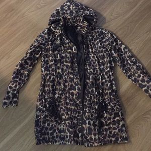 Leopard print raincoat